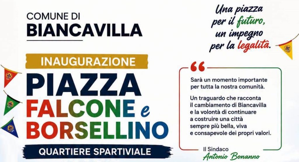 nuova Piazza Falcone e Borsellino Biancavilla