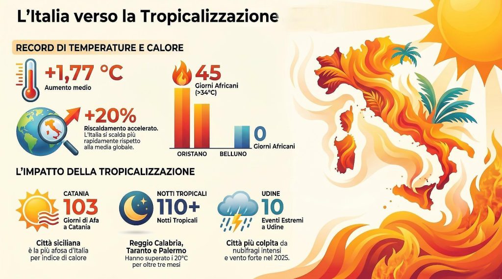 Catania città più afosa d'Italia