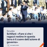 Schifani agli studenti siciliani: Credete nella Sicilia e restate, il lavoro è la nostra sfida