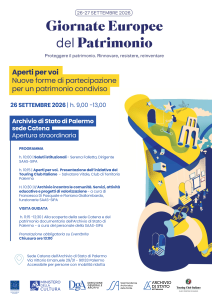 Giornate europee del patrimonio Sicilia 2026